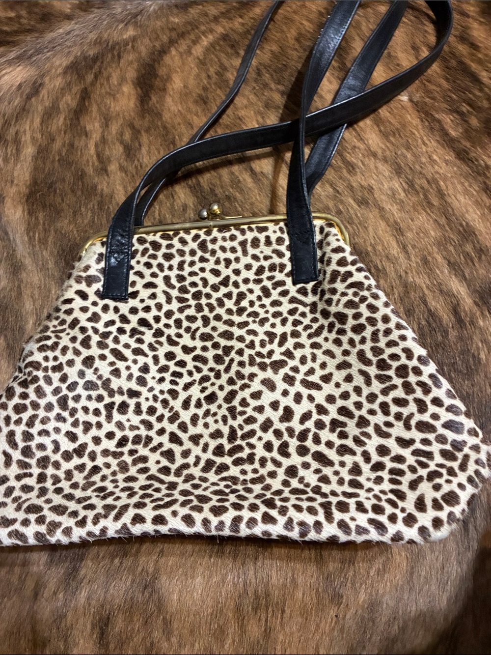 Cee Klein hair on hide purse